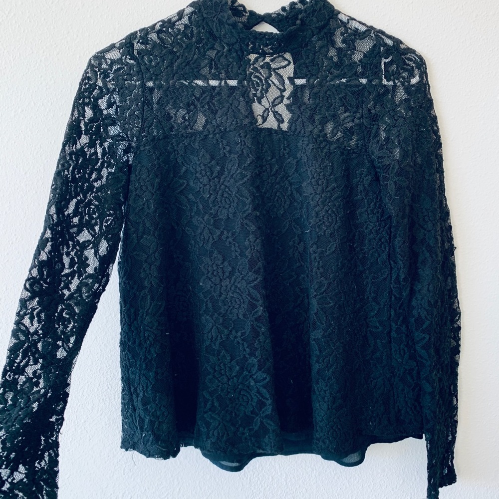 Abercrombie and Fitch black lace blouse